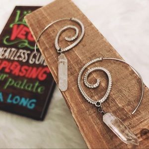 NWOT Ear Wire Crystal Drop